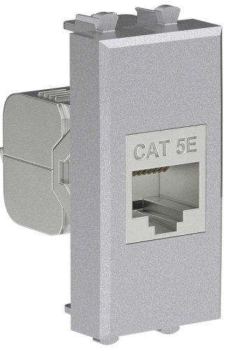 Розетка компьютерная экранированная модульная DKC Avanti 1-м. 1 мод. RJ45 5е закаленная сталь картинка